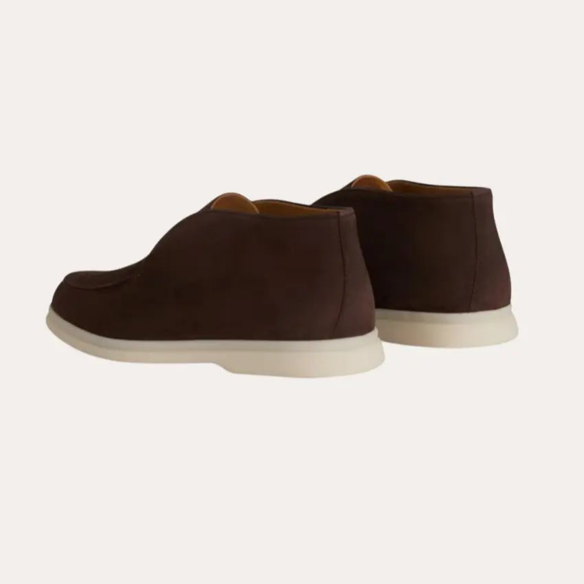 High-Quality Suede Loafers for Men - Dark Brown