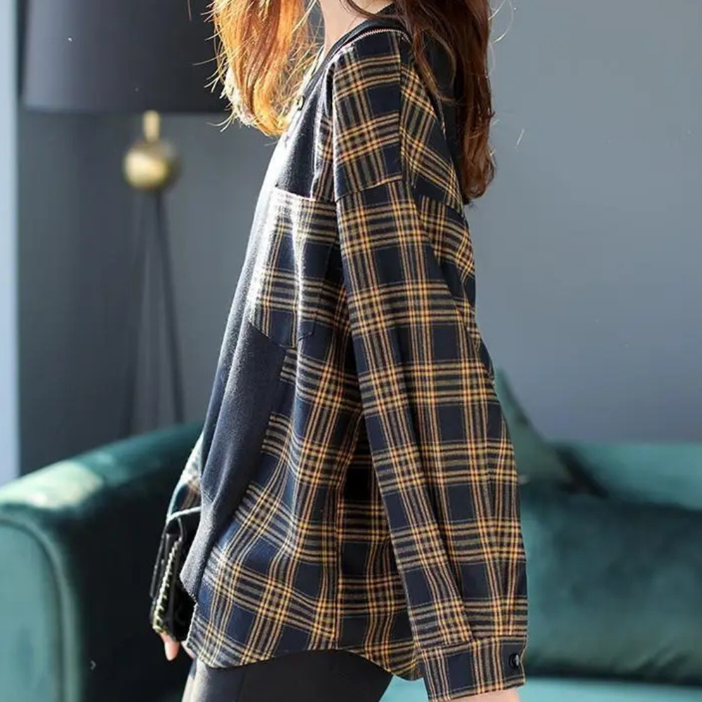 AMELY - Refined Summer Check Jumper for Women