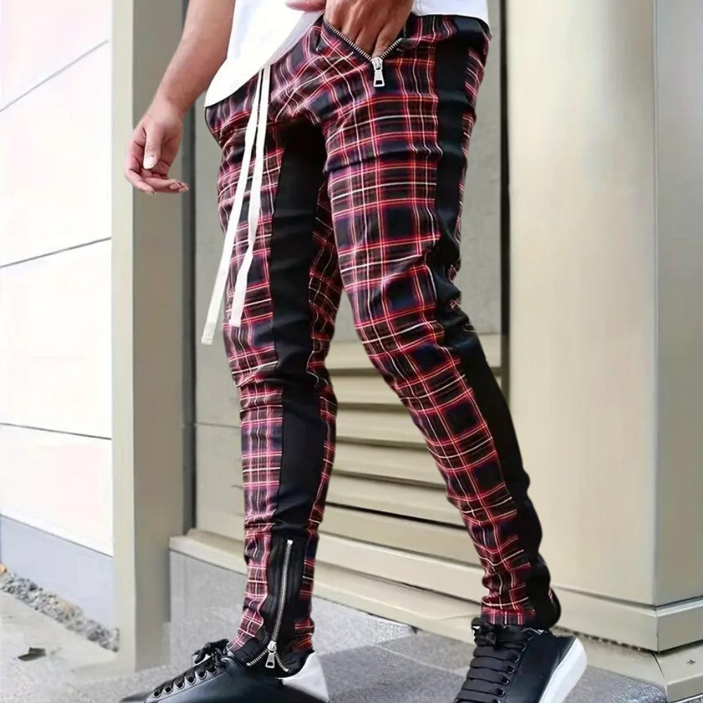 ALOIS - Classic Checked Summer Trousers for Men