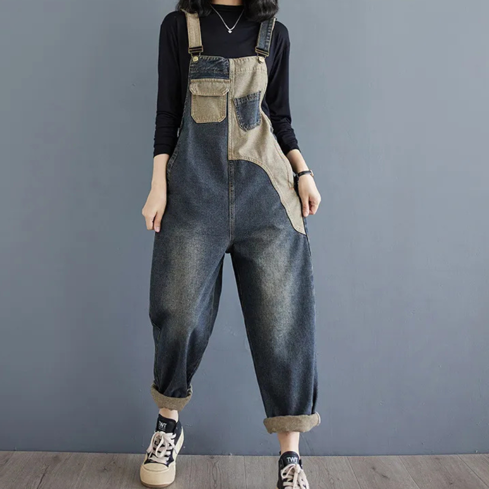 AGATA - Elegant Denim Summer Jumpsuit for Women
