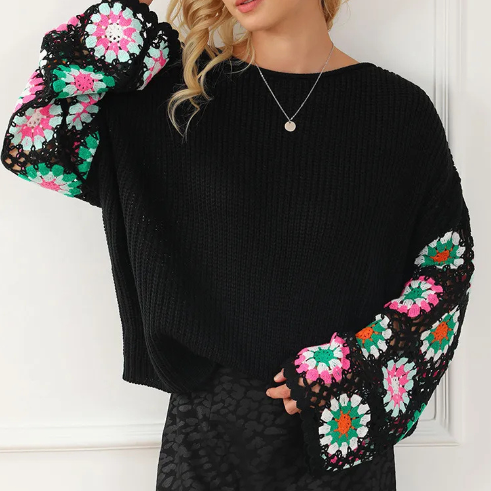 VICTORIA - Refined Summer Floral Jumper for Women